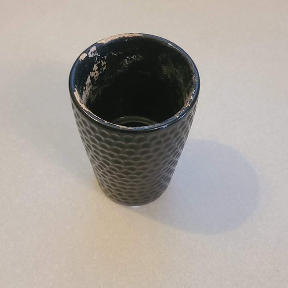 Little Black Flower Pot with Polka Dot 3D Detailing - Picture 3 of 9